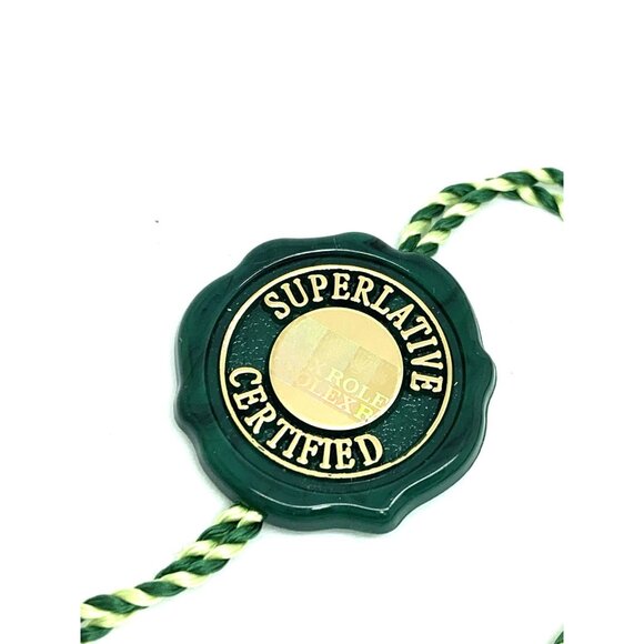 Authentic Rolex Green Hang Tag Multiple Crown Hologram Certified Superlative - Picture 2 of 9